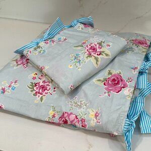 Pottery Barn Kids SOFT BLUE Twin Duvet Cover with matching Pillow Sham